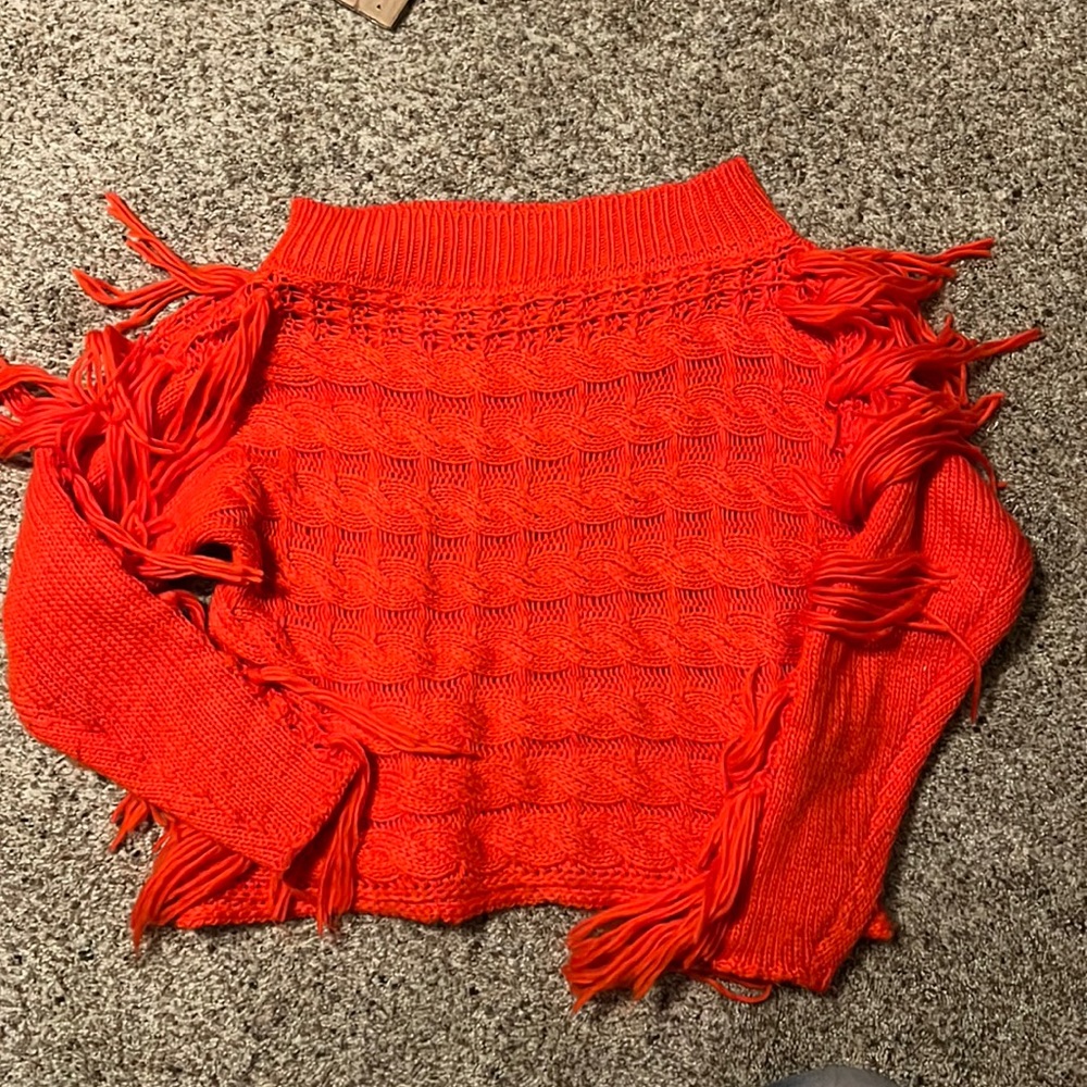Red knitted top size S/M